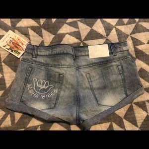 Spiritual gangster NWT denim shorts aloha sz 29